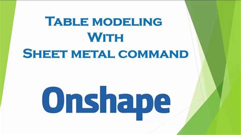 onshape sheet metal table